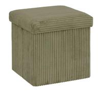 Atmosphera - Puff Plegable Arum Verde Caqui 38x38cm