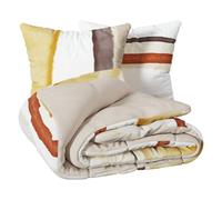 Atmosphera - Ropa de Cama - Estampado Hana percal - Amarillo Ocre - 240x220 cm