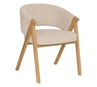 Atmosphera - Silla de Mesa amza, 79 cm de Altura, Color Beige y Madera Natural