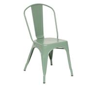 Atmosphera - Silla Niko, Verde Oliva - Acero, Apilable, An. 48 x Al. 85 cm, Estilo Industrial - para Cocina y Comedor
