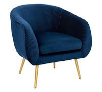 ATMOSPHERA CREATEUR D'INTERIEUR Sillón solaro de Terciopelo Azul