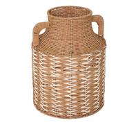 Atmosphera - Soro jarrón de ratán con Asas 28x28x37cm marrón