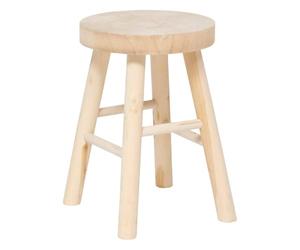 Atmosphera - Taburete nyar Paulownia Beige d28x41cm