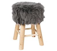 Atmosphera - Taburete 'Oslo' Efecto Pelo Gris