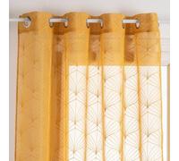 Atmosphera - "Visillo ""Mia"" - amarillo ocre - 140x240 cm"