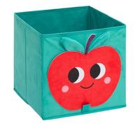 Atmosphera x Cha Cha Pop - Caja de Almacenamiento Infantil Candy Apple - 29 cm - Terciopelo Verde, Plegable - Caja de Juguetes para estantería