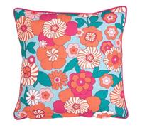 Atmosphera x Cha Cha Pop - Cojín Floral para Exteriores Bloomorama - 40 x 40 cm - Funda Repelente al Agua y extraíble - Jardín, balcón, terraza