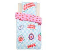 Atmosphera x Cha Cha Pop - Juego de Ropa de Cama Infantil Candy Apple - 140 x 200 cm - 100% algodón 57 Hilos/cm² - Funda nórdica y Funda de Almohada