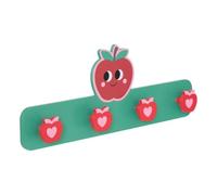 Atmosphera x Cha Cha Pop - Perchero de Pared Candy Apple - 50 x 20 cm - Decoración de Madera con 4 Ganchos - Almacenamiento para la habitación Infantil