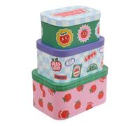 Atmosphera x Cha Cha Pop - Set de 3 Cajas de Almacenamiento apilables Chacha - Cartón Multicolor - Almacenamiento de Juguetes y decoración de Habitaciones Infantiles