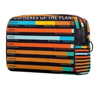 Atmospheres of The Planets - Neceser para mujer, neceser de viaje, bolsa organizadora de maquillaje con cremallera, multicolor, 18.5x7.5x13cm/7.3x3x5.1in, Neceser