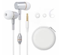 ATMOSURE Auriculares de Tubo de Aire - Auriculares Anti Radiación CEM con Estuche, Micrófono, Regulador de Volumen, Gancho y Set de Almohadillas