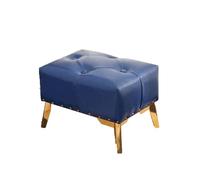 ATMRC Escabel Taburete pequeño de Cuero, Taburete portátil Retro de Lujo, Taburete bajo, Taburete for Cambiar Zapatos de Porche, Taburete Creativo for Pasillo Entrada(BLU)