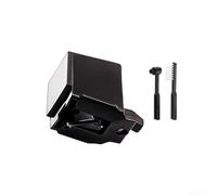 ATN3600LE - Lápiz capacitivo de repuesto para Audio Technica AT-LP60X LP60 LP2D PL300, punta cónica de 0.6 mil, 2 cepillos incluidos, negro/blanco, opción de aluminio (barra negra)