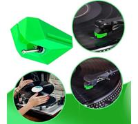 ATN95E Aguja Stylus de repuesto para reproductor de discos Audio Technica AT LP120X con cepillo compatible con cartuchos de la serie VM95 para una mejor reproducción (verde)