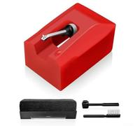 ATN95E Lápiz capacitivo de repuesto para tocadiscos AT-LP120-USB, compatible con cartuchos AT93 AT95 AT3400 Series, para discos de 16 33 1/3 45 RPM (rojo)