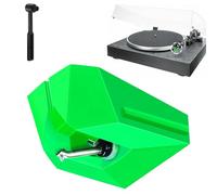 ATN95E - Lápiz capacitivo de repuesto para tocadiscos de diamante, azul, compatible con reproductores de discos de vinilo Audio-Technica AT-LP120X (verde)