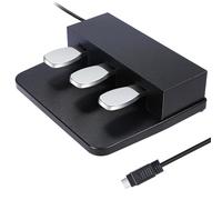 ATNEDCVH 3 pedales para piano de teclado digital, unidad de 3 pedales compatible con piano eléctrico Roland FP30 FP30X (negro)