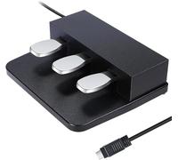 ATNEDCVH 3 pedales para piano de teclado digital, unidad de 3 pedales compatible con piano eléctrico Roland FP30 FP30X (negro)