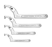 ATNHYING Juego de 4 llaves de llave, herramienta de llave de gancho ajustable con pasador C para máquinas herramientas, vehículos, equipos mecánicos, cabeza redonda