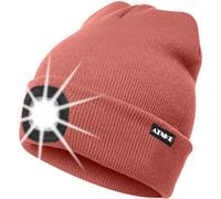 ATNKE LED Luminoso Gorro Sombrero, USB Recargable 4 LED Gorras para Correr Super Brillante Impermeable Luz Invierno Cálido Regalos para Hombre y Mujer/Bean Paste Powder