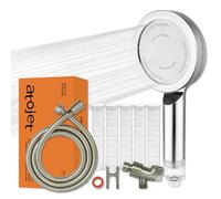 Atojet Filtro de ducha premium arraigado en la cultura de belleza de lujo de Corea, filtros de carbono puro para una piel más suave y un cabello más suave, filtro compuesto, juego de filtración