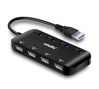atolla Hub USB 3.0, Concentrador USB de 4 Puertos, Ultra Delgado Super Speed 5Gbps Multi USB Hub con interruptores Individuales y LED