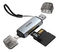 atolla - Lector de tarjetas SD, USB C, USB 3.0, lector de tarjetas de memoria para MicroSD/SD/SDXC/SDHC/MMC, adaptador USB de aluminio SD/Micro SD a OTG compatible con MacBook, iPad Pro, Samsung