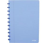 Atoma - 4.1372 - Cuaderno de anillas con tapa de polipropileno reciclable y 72 hojas desmontables (144 páginas) - Lignado 8 mm con Margen - A4 - Azul transparente