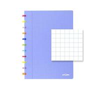 ATOMA Tutti Frutti - Cuaderno (A4, cuadriculado, 5 mm), color azul