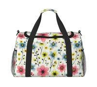 Atomic - Bolsa de viaje con diseño de estrellas, cremalleras y asas, bolsa de lona plegable grande para vacaciones familiares, Black, Talla única