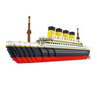 Atomic Building Figura para armar con Bloques en Miniatura. 3800 Piezas. Modelo a Escala del transatlántico Titanic
