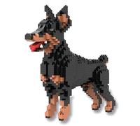 Atomic Building - Figura para Construir con Bloques en Miniatura. Perro Doberman