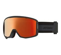 ATOMIC Count JR Gafas de esquí cilíndricas para niños, Color Negro, con cómodo Marco Live Fit, Compatible con Gafas graduadas (Over The Glasses), visión Clara, Banda con Recubrimiento de Silicona