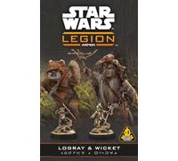 Atomic Mass Games | Star Wars Legion Logray & Wicket | Expansión De Comandante, Compatible con Star Wars Legion, 2 Miniaturas De Plástico, 7 Cartas De Mando, Comandantes Ewok | 2 Jugadores | 90 Min