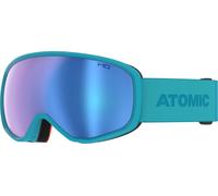 ATOMIC REVENT L HD Gafas de esquí con colores de alto contraste, verde azulado. Gafas de snowboard con lente espejada, marco Live Fit y doble lente