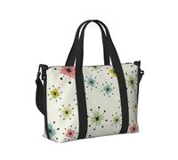 Atomic Stars - Bolsa de mano de viaje con estampado retro para mujeres y hombres, ligera, plegable, para viajes de fin de semana, gimnasio, vacaciones