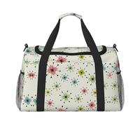 Atomic Stars - Bolsa de viaje con diseño retro de estrellas para fin de semana, bolsa de mano para entrenamiento, deporte, hospital
