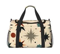 Atomic Stars - Bolsa de viaje retro resistente al agua, compacta para deportes, gimnasio y fin de semana para hombres y mujeres