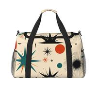 Atomic Stars - Bolsa de viaje retro resistente al agua, compacta para deportes, gimnasio y fin de semana para hombres y mujeres