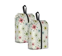 Atomic Stars - Bolsa organizadora de zapatos de viaje para hombre y mujer, diseño retro para gimnasio, camping, uso diario, 2 unidades., Talla única, Organizador de bolsas
