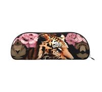 Atomic Stars Retro Patrón Impresión Impresión Recibido Bolsa de Maquillaje Bolsas de cosméticos Bolsa de Viaje Almacenamiento Bolsa de Inodoro Recibir Bolsas Bolsa Lápiz, Animal Tigre Leopardo