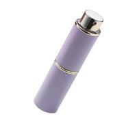 Atomizador compacto de lujo, soporte de cuero giratorio, fácil de llenar, capacidad de 8 ml, aroma de viaje