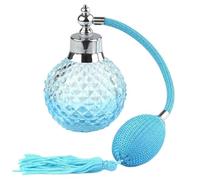 Atomizador de perfume, 2 uds 100ml botella de Perfume cristal azul atomizador en aerosol vidrio recargable