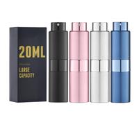Atomizador de perfume Owlyee de 20 ml, 4 botellas de spray de colonia para viajes, mini dispensador de pulverizador vac o