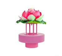 Atomizador humidificador artificial de rocalla para características de agua, silencioso, para decoración de nebulizador, accesorio para fuente de estanque, color negro, 10 x 10 x 13,3 cm (rosa B)