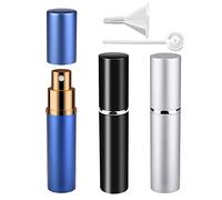 Atomizador Perfume Recargable, 10ml Mini Dispensadores Portátiles de Botella Pulverizador para Aftershave, Viaje y Bolso Con Embudo y Pipeta