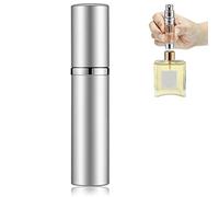 Atomizador Perfume Recargable, 5ML Perfume Atomizador, Spray de Perfume Portátil, Mini Botella de Perfume, Perfumador Dispensador de Viaje, Botella Vacío Pulverizador Viaje (Plata)