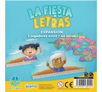 Atomo Games Expansión La Fiesta de Las Letras - 44 Letras Adicionales - Amplía el Juego hasta 2 Jugadores Más - Complemento para Juego Educativo de Lectoescritura +5 Años