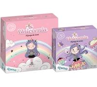 Atomo Games Pack Unicornia: Juego de Mesa + Juego de Cartas | 2 Juegos Infantiles de Unicornios | Desarrollo Cognitivo, Memoria y Diversión Niños